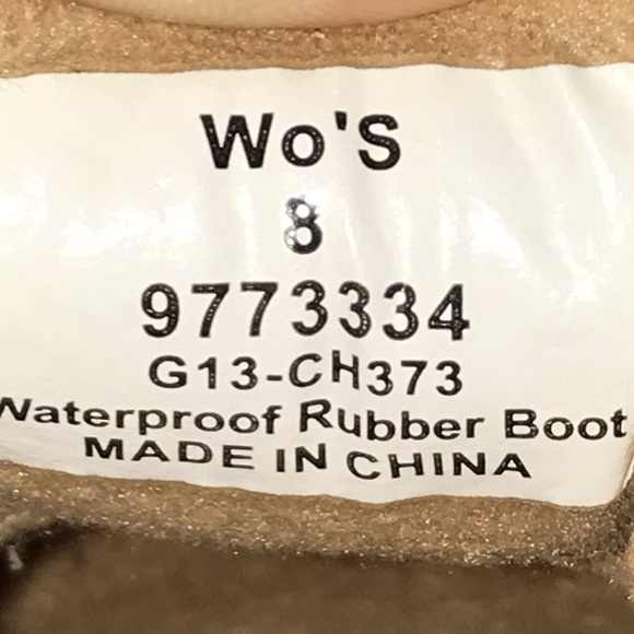 Sperry Waterproof Leopard Print Brown Slip On Duck Boots, 8 - Picture 10 of 10